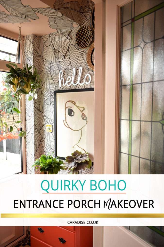 Quirky Boho Entrance Porch Makeover Reveal Daring Home Decor